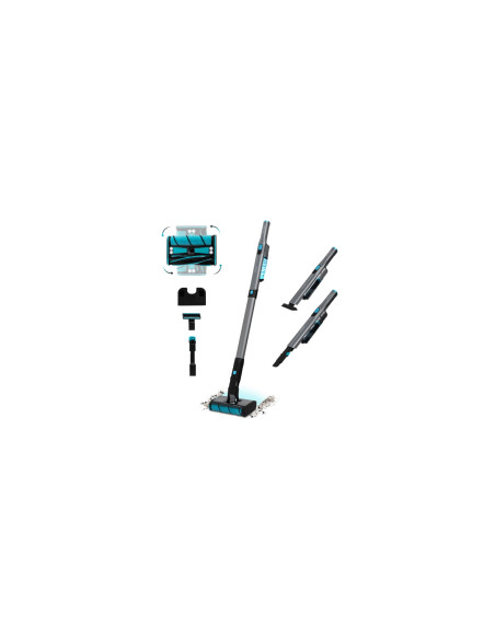 Cecotec Scoba 2100 Twice Aspiradora vertical Batería Secar Ciclónico Sin bolsa 210 W Negro, Azul