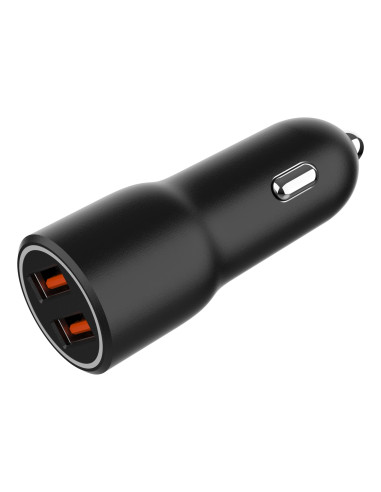 Gembird TA-UC-A2QC36-CAR-01 cargador de dispositivo móvil Teléfono móvil, Smartphone Negro Encendedor de cigarrillos Carga rápid