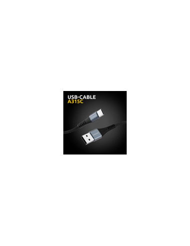 Intenso Cable de carga/datos USB-C A315C, 1,5 m, carga rápida hasta 60 vatios, negro