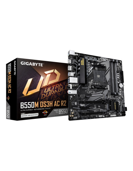 GIGABYTE B550M DS3H AC R2 Placa base - Procesadores AMD Ryzen 5000,