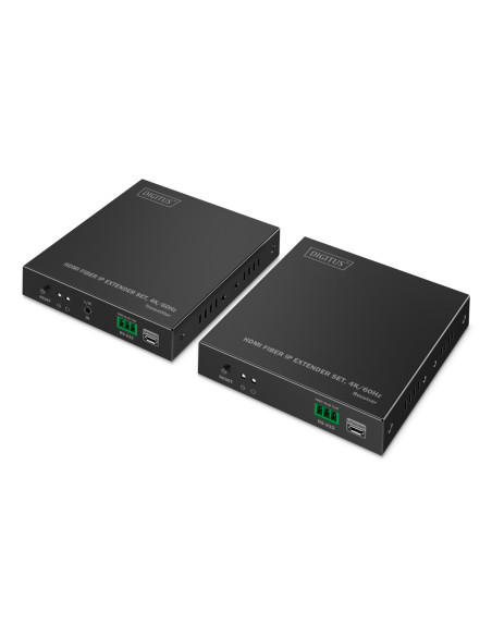 Digitus Juego de extensor IP de fibra HDMI, 4K/60Hz