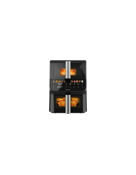 Cecotec Cecofry DuoLevel 10000 DuoSize Window Doble 10 L Independiente 2000 W Freidora de aire caliente Negro