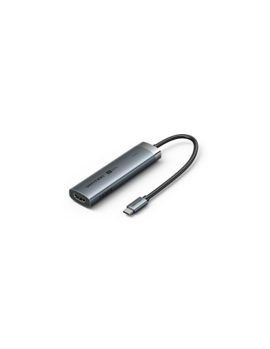 Vention TGMHB base para portátil y replicador de puertos Alámbrico USB 3.2 Gen 1 (3.1 Gen 1) Type-C Gris