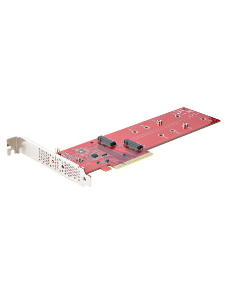 StarTech.com Tarjeta PCIe Adaptadora para 2 SSDs M.2, PCI Express x8
