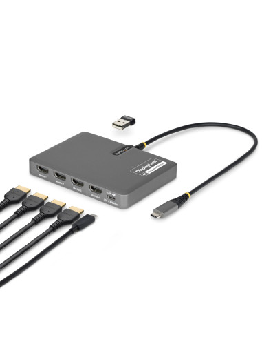 StarTech.com QUAD-USB-HDMI-ADAPT base para portátil y replicador de