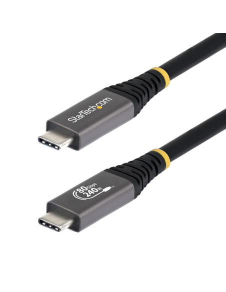StarTech.com Cable USB4 1,5m - Cable USB-C Certificado USB-IF -