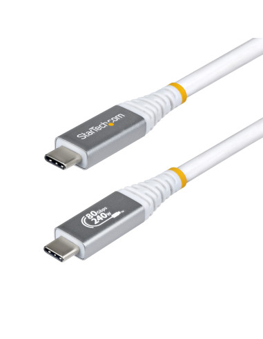 StarTech.com Cable USB4 1m - Cable USB-C Certificado USB-IF - 80Gbps