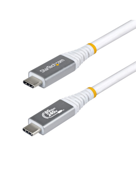 StarTech.com Cable USB4 1m - Cable USB-C Certificado USB-IF - 80Gbps