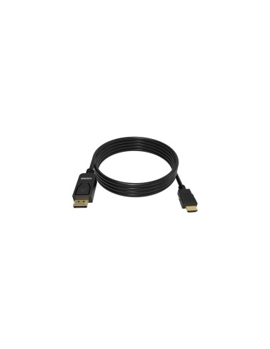Vision TC 2MDPHDMI8K/BL adaptador de cable de vídeo 2 m DisplayPort HDMI Negro