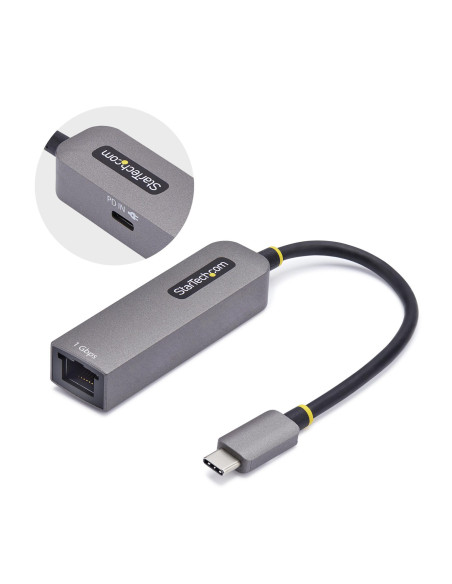 StarTech.com Adaptador de Red USB Tipo C a Ethernet - Adaptador de
