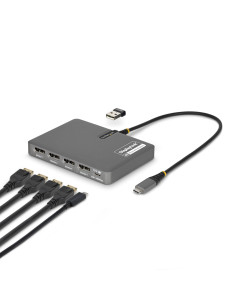 StarTech.com QUAD-USB-DP-ADAPT base para portátil y replicador de