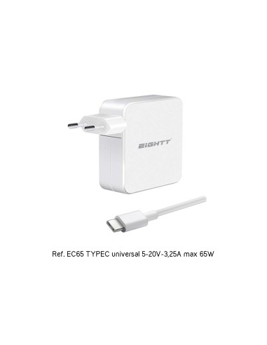 Eightt Cargador Universal Type C 5-20V-3,25A Max 65W