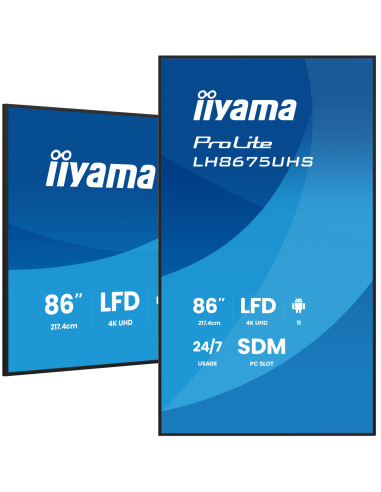 iiyama LH8675UHS-B2AG pantalla de señalización Pantalla plana para