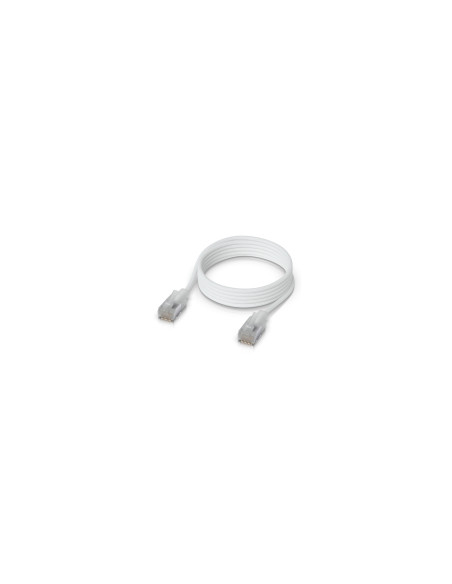 Ubiquiti UACC-Cable-Patch-EL-C6A-1M-W cable de red Translúcido, Blanco Cat6a