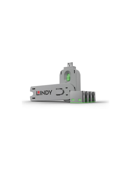 Lindy 40451 bloqueador de puerto Bloqueador de puerto + clave USB