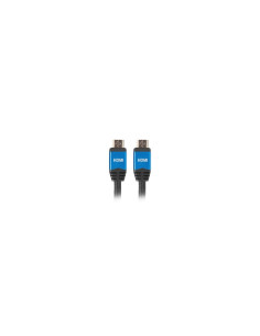 CABLE LANBERG HDMI MACHO A HDMI MACHO CHAPADOS EN ORO CARCASA ALUMINIO RESOLUCION HASTA 3840X2160 1M NEGRO CA-HDMI-20CU-0010-BL