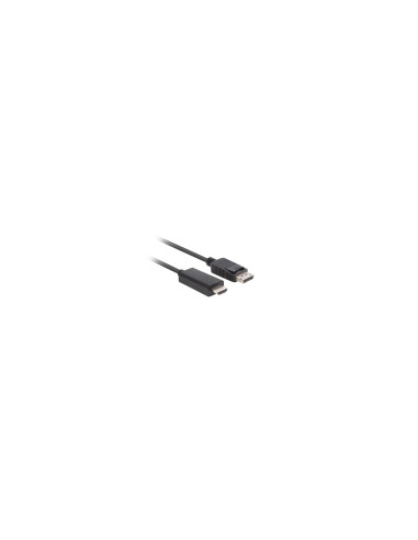 Lanberg CA-DPHD-11CC-0010-BK cambiador de género para cable DisplayPort HDMI Negro