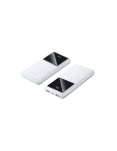 POWERBANK VENTION 10000MAH 2XUSB-A + USB-C LED DISPLAY 22.5W WHITE
