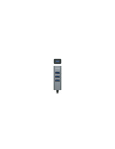 AISENS Hub USB 3.1 USB-C, USB-C/M - 4x Tipo A/H, Gris, 10 cm 2