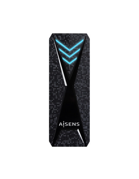 AISENS Caja Externa M.2 (NGFF) RGB Gaming ASM2-RGB013B NVMe a USB3.2
