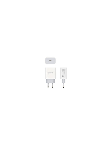 AISENS Cargador USB-C PÐ’3.0 1 Puerto 1x USB-C 20 W, Blanco