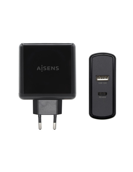 AISENS ASCH-2PD45A-BK cargador de dispositivo móvil Negro Interior