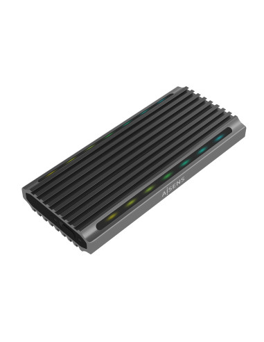 AISENS Caja Externa M.2 RGB Gaming ASM2-RGB011GR SATA/NVMe A USB3.1