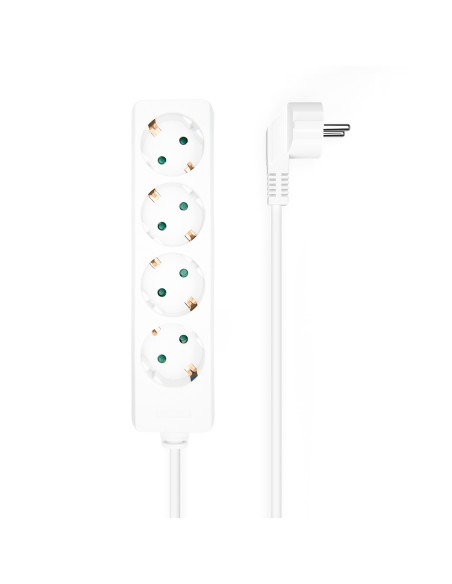 AISENS Base Multiple 4 Tomas Sin Interruptor Con Cable 3x1.5mm2,