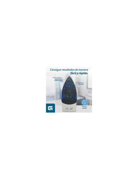Grunkel PL-22NS plancha Plancha vapor-seco Suela de acero inoxidable 2200 W Azul