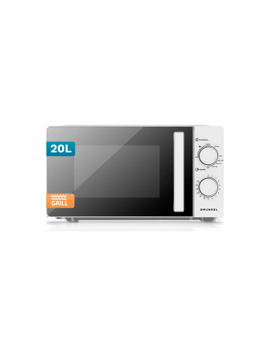Grunkel MWG-20GRILL microondas Blanco, Negro Microondas con grill Encimera 20 L 700 W