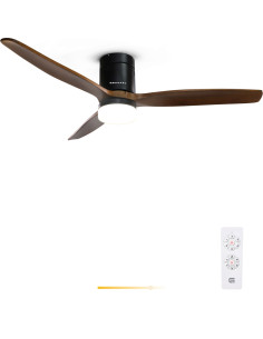 Grunkel SKYWIND-52WN ventilador Negro, Marrón