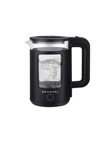 Grunkel HV-18CWPNG tetera eléctrica 1,8 L 1500 W Negro, Transparente