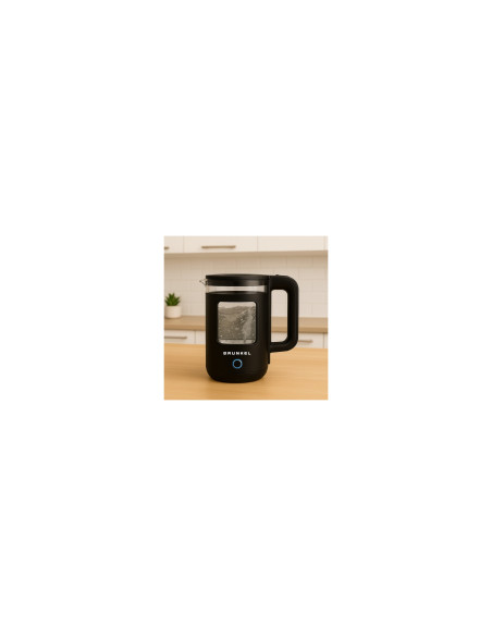Grunkel HV-18CWPNG tetera eléctrica 1,8 L 1500 W Negro, Transparente