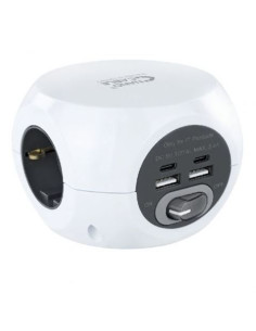 BASE MULTIPLE 3 TOMAS + 4 USB NANOCABLE