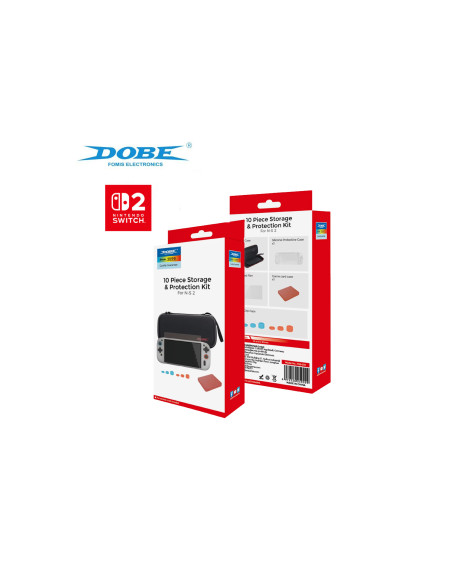 DOBE KIT 10 EN 1 FUNDA PROTECTORES GRIPS GAME CARD NINTENDO SWITCH 2 6972520259029