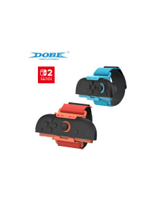 Bandas de Muñeca DOBE Ajustables para Joy-Con Nintendo Switch 2 Rojo y Azul 2