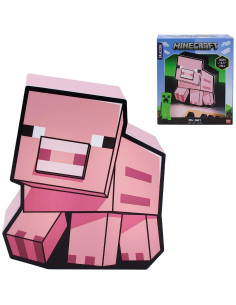Lámpara Minecraft Pig Box con Figura de Cerdo y Luz Decorativa