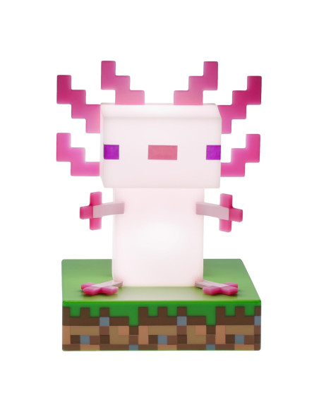 Lámpara Icons Minecraft Ajolote 12 cm con Luz Decorativa