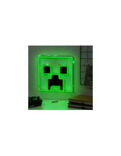 Lámpara LED Neón Minecraft Creeper para Pared 25 cm USB 2