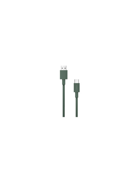 Cable Nubbeh Borealis USB-A a USB-C 1,5 m 3A Verde de Silicona Líquida