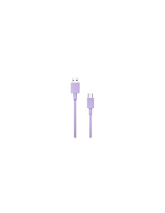 Cable Nubbeh Borealis USB-A a USB-C 1,5 m 3A Lila de Silicona Líquida