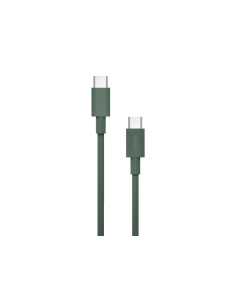 Cable Nubbeh Borealis USB-C a USB-C 1,5 m 3A Verde de Silicona Líquida