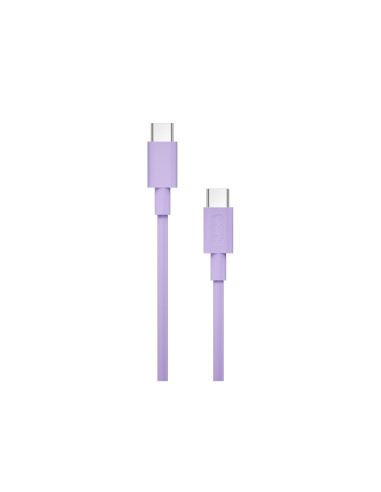 Cable Nubbeh Borealis USB-C a USB-C 1,5 m 3A Lila de Silicona Líquida