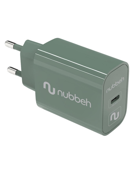 Cargador de Pared Nubbeh Bhoot USB-C Power Delivery 3.0 25W Verde