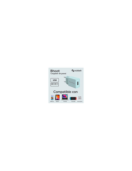 Cargador de Pared Nubbeh Bhoot USB-A 10W Blanco