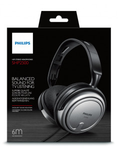 Auriculares diadema philips interior con cable para tv 3.5mm 6.5mm 2