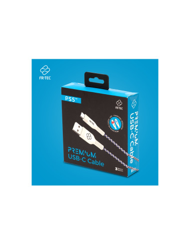 FR-TEC Cable USB-C con LED para Mando PS5 3m