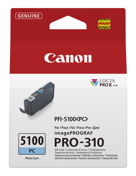 Canon PFI-5100 PC cartucho de tinta 1 pieza(s) Original Fotos cian