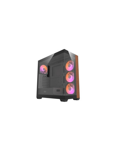 DarkFlash DS900 Black doble cristal templado y frontal madera
