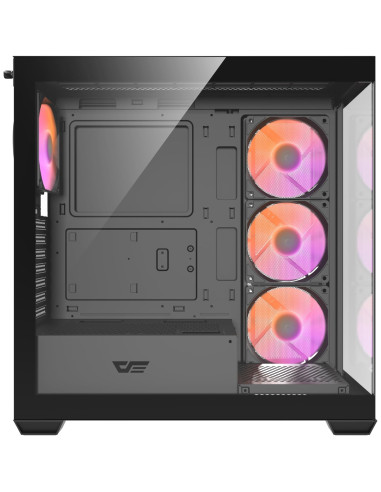 DarkFlash DS900 Black doble cristal templado y frontal madera